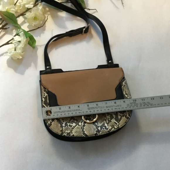 Nine West Black&Tan Python Print CrossBody Bag - Picture 6 of 8